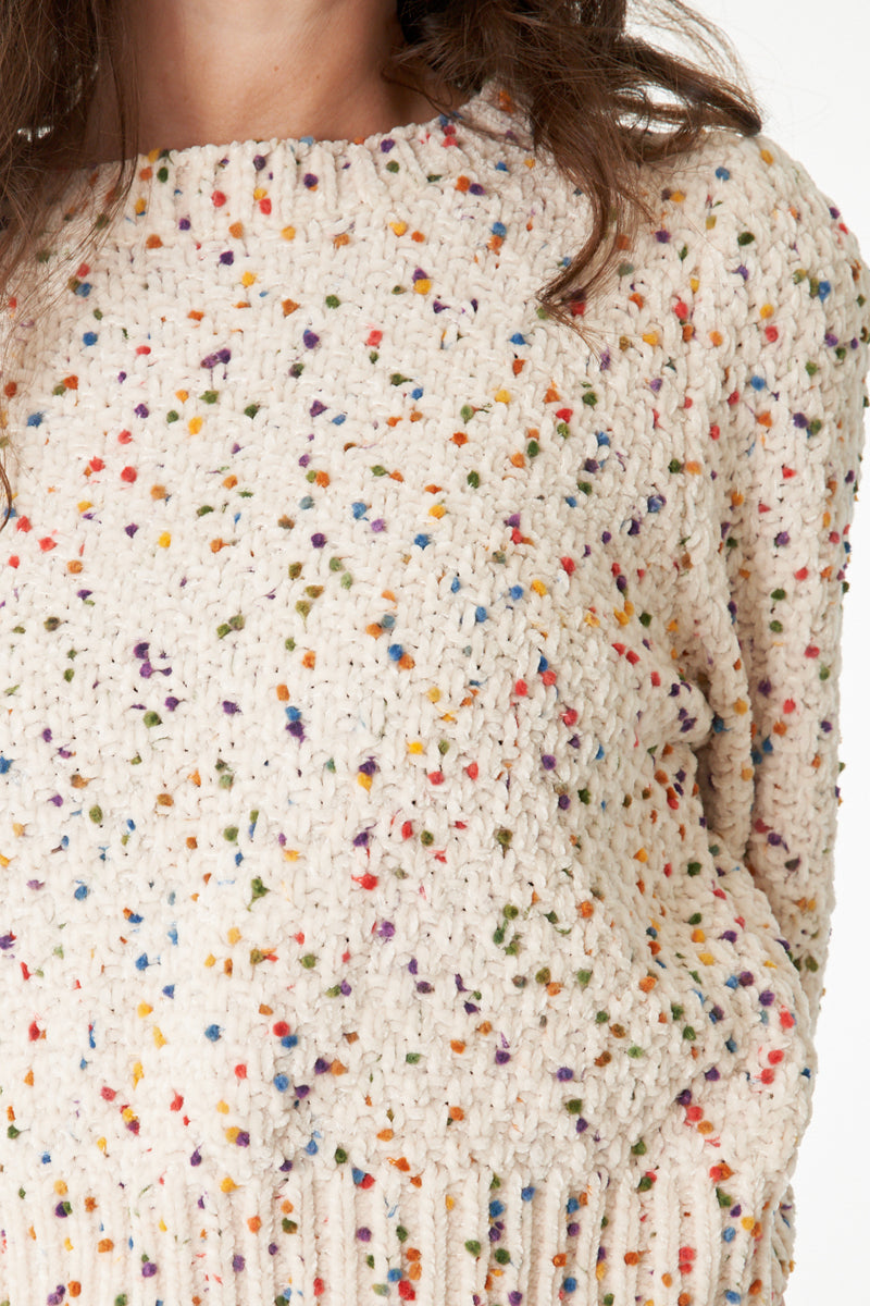 Chloe Cropped Confetti Sweater