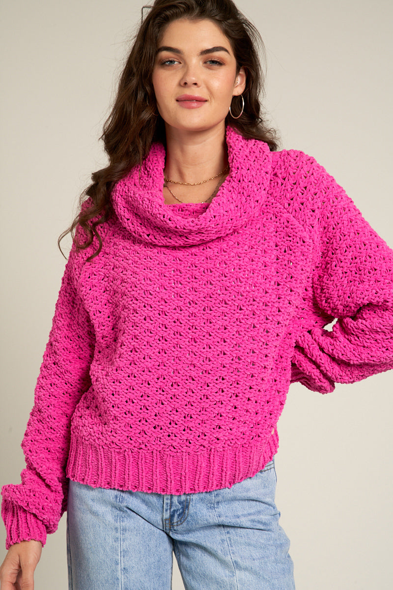 Lia Cowl Turtleneck Sweater