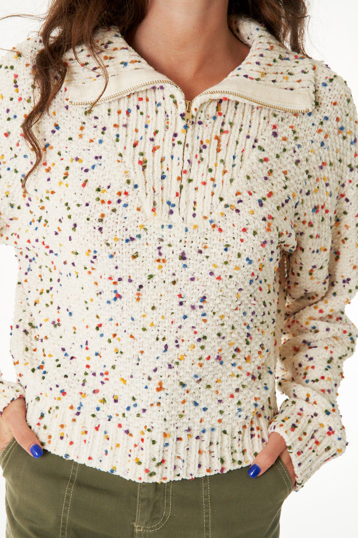 Sprinkle Half Zip Sweater