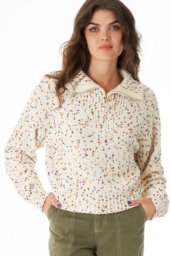 Sprinkle Half Zip Sweater