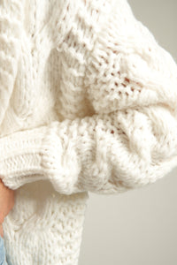 Teddy Knit Cardigan with Hood