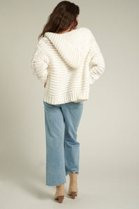 Teddy Knit Cardigan with Hood