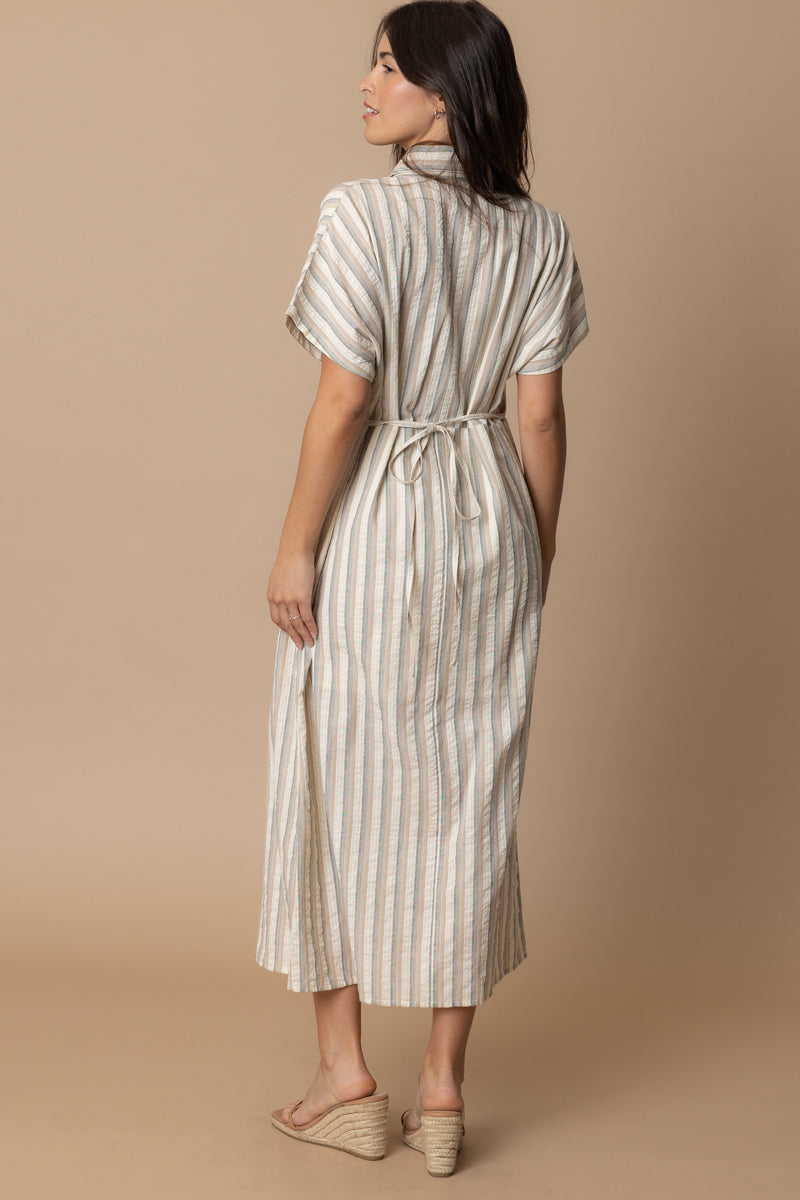 Talissa Striped Button Dress