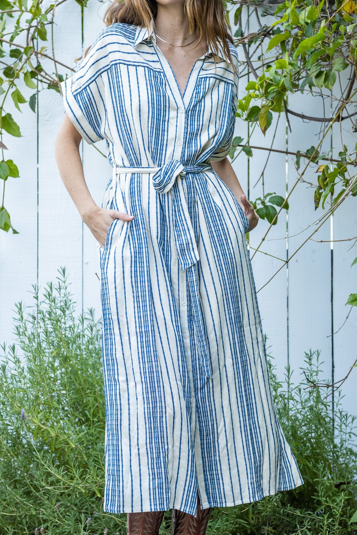 Monica Stripe Shirt Dress