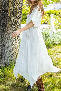 Sabrina Lurex Kimono Maxi Dress