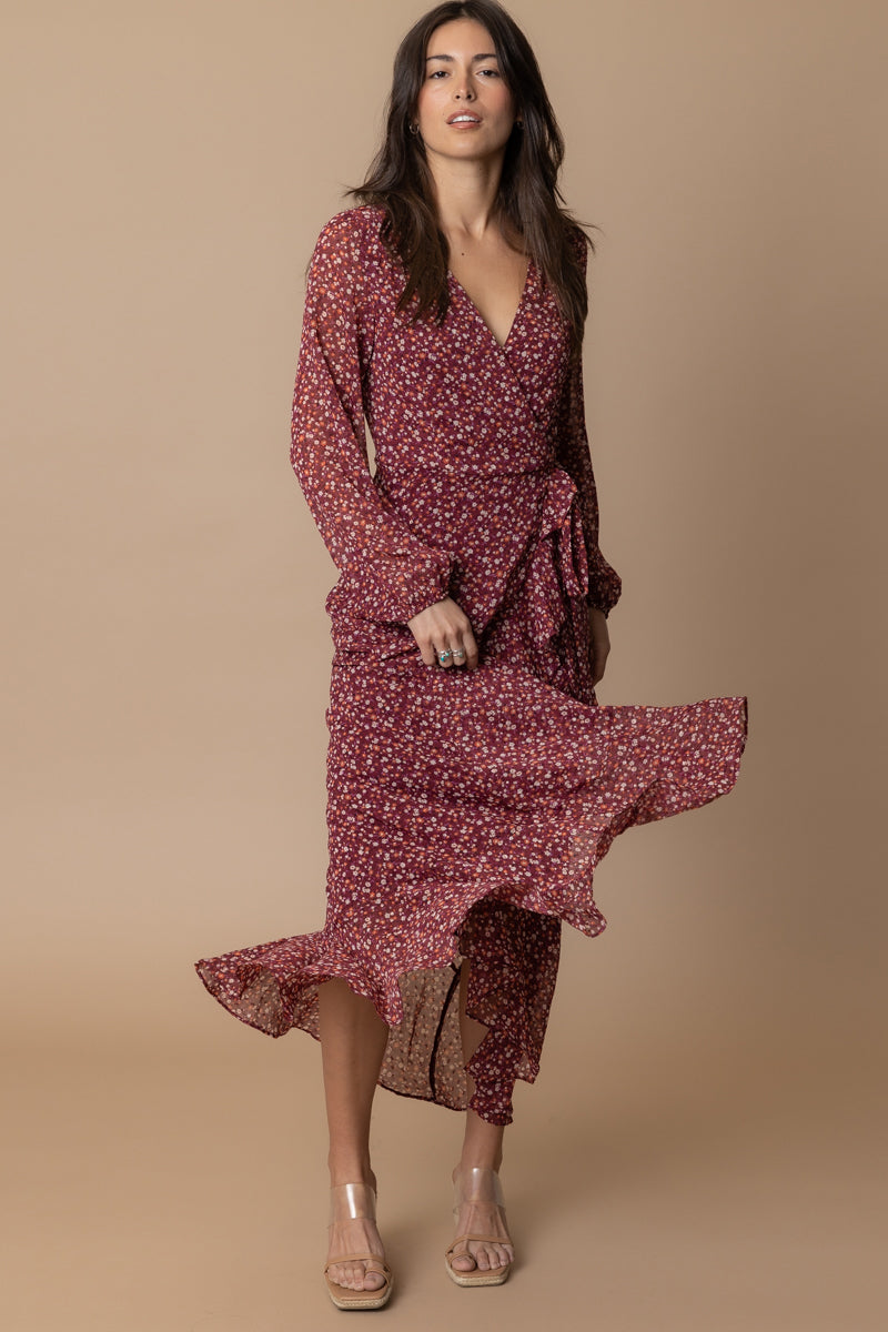 Margaret Wrap Maxi Dress