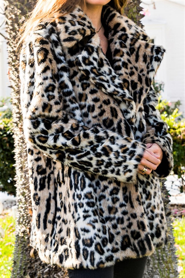 Black and best sale white leopard coat