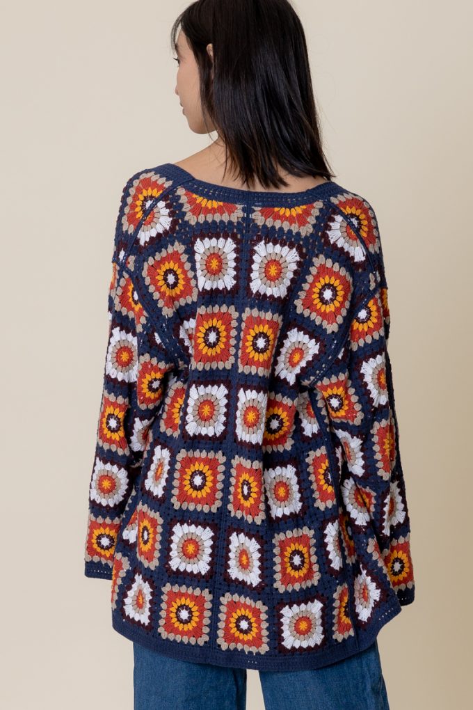 Kim Crochet Patch Cardigan