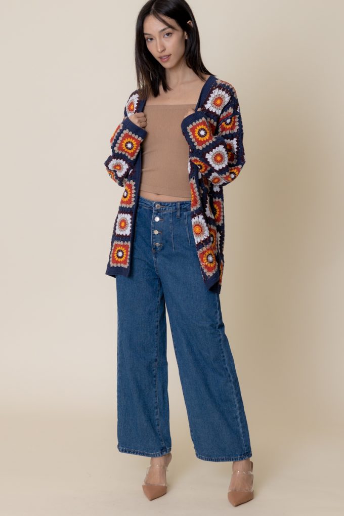 Kim Crochet Patch Cardigan