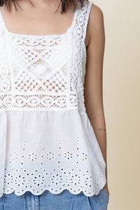Skye Eyelet Tank Top