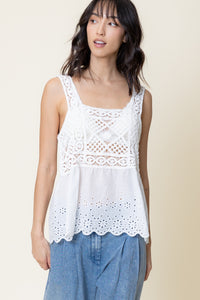 Skye Eyelet Tank Top