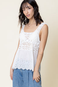 Skye Eyelet Tank Top
