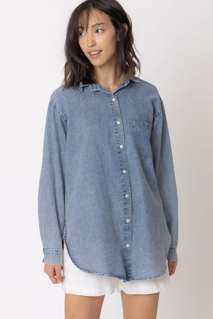 Sarah Denim Button Up