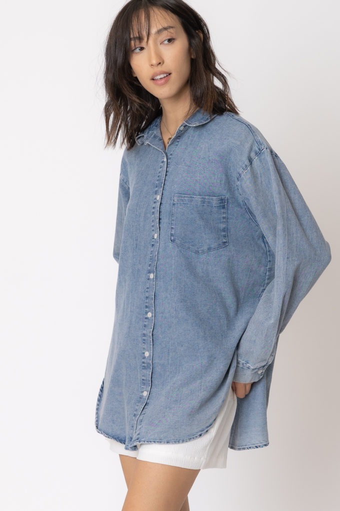 Sarah Denim Button Up